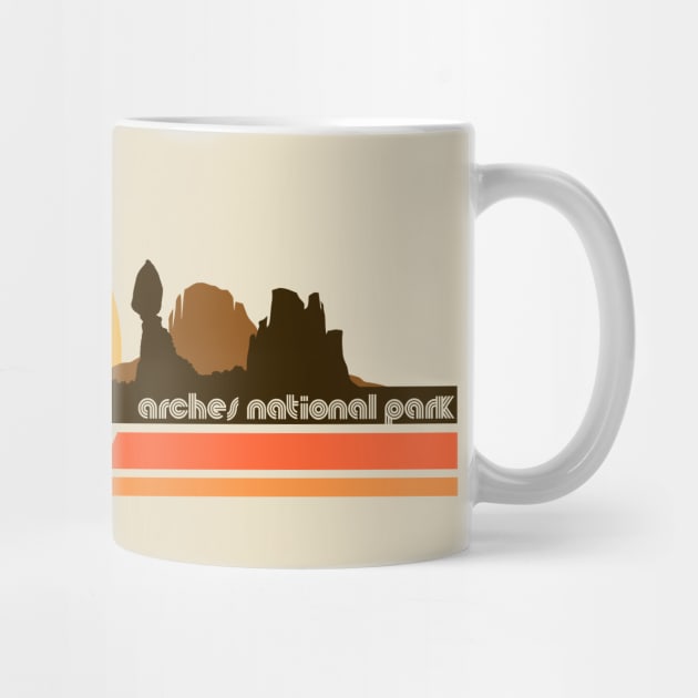 Arches National Park Retro 70s Tourist Souvenir by darklordpug